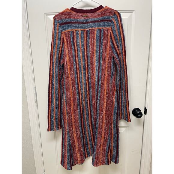 Billabong Women's Seventy Something Striped open-front cardigan multicolor L - Picture 5 of 6